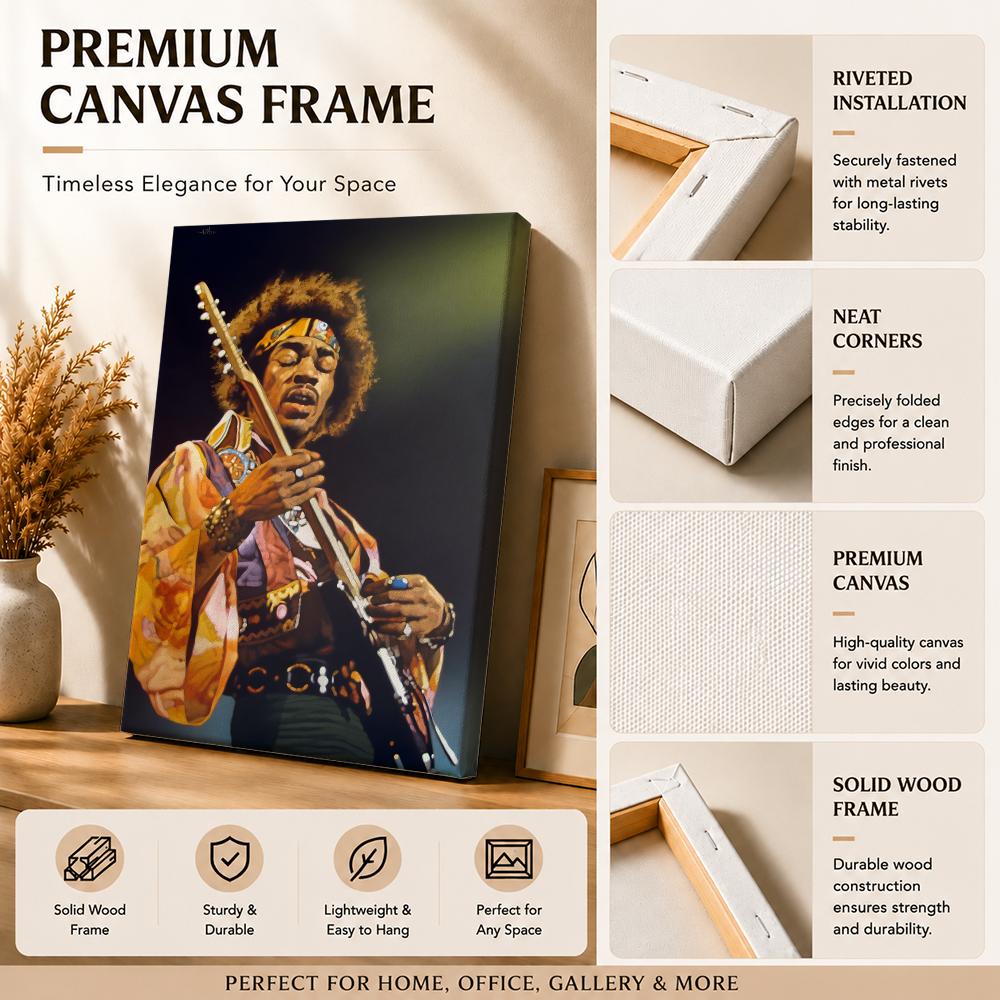 J-Jimi Hendrix Kraft Papper Pa - Canvas Wrap Ready review and price